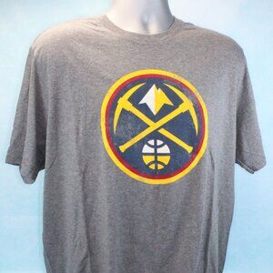 Denver Nuggets Distressed Print Crew Neck Short Sleeve Tri-Blend Tee Men's  XL